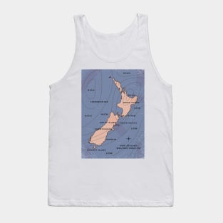 meteorological New Zealand weather map Tank Top